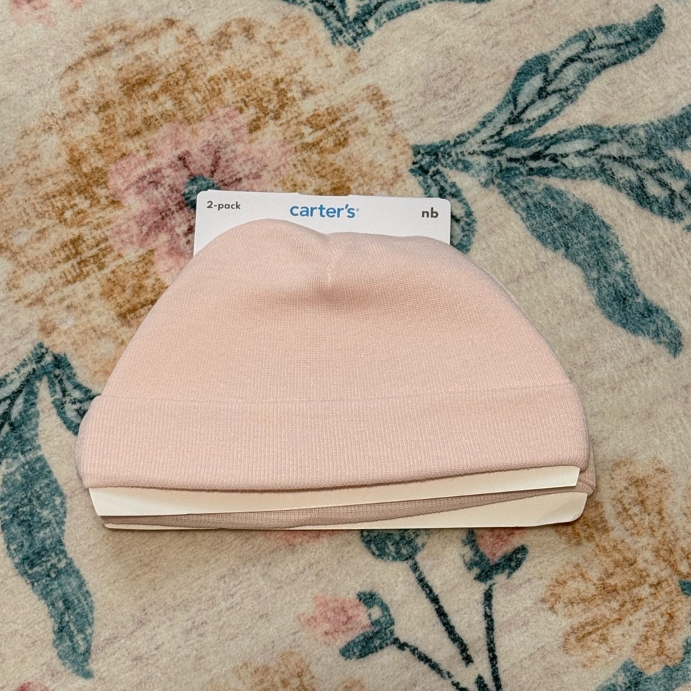 Carter's Soft Pink Newborn Beanie